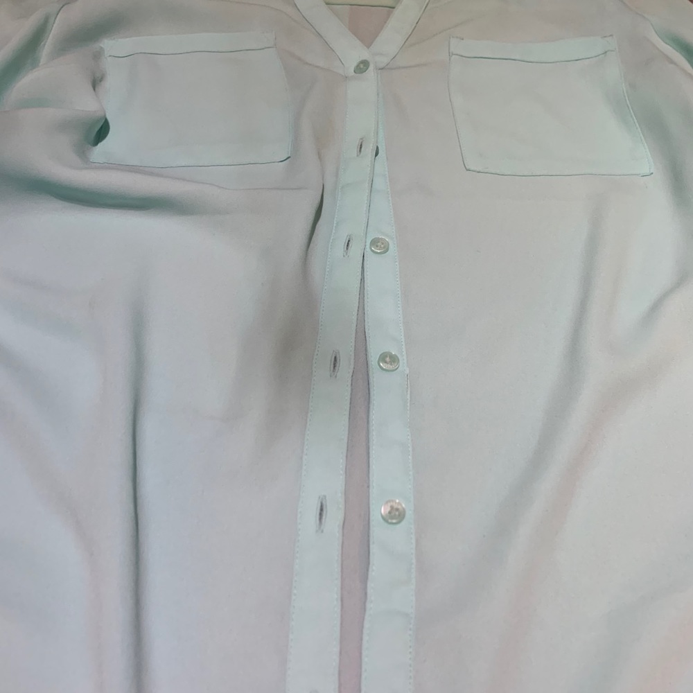Turquoise Button Up - Picture 2 of 3